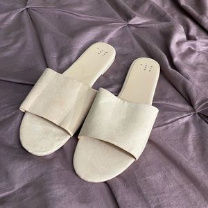 Suede slides